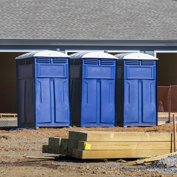 how often are the portable restrooms cleaned and serviced during a rental period in Loch Lynn Heights